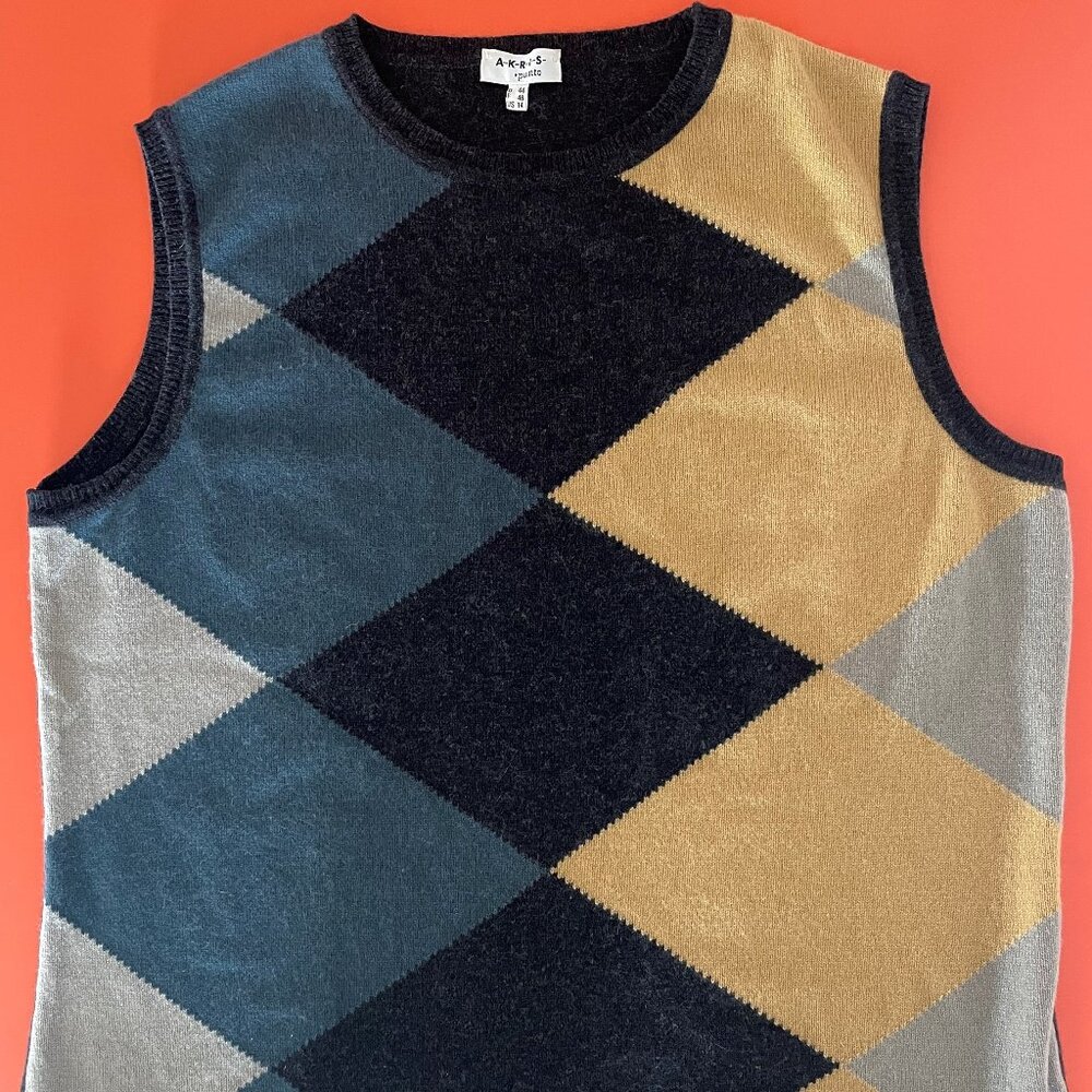 Akris Punto Argyle Sweater Vest